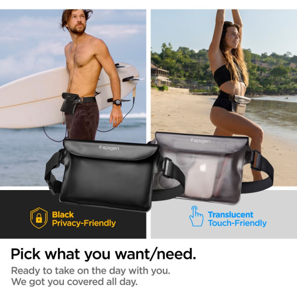 2x Etui Wodoodporne Spigen A620 Czarny