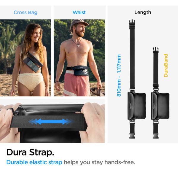 2x Etui Wodoodporne Spigen A620 Czarny