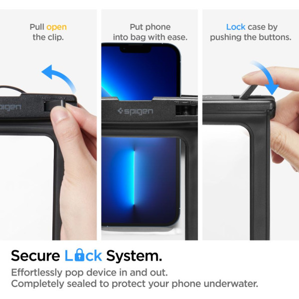 2x Etui Wodoodporne Spigen A601 Czarny