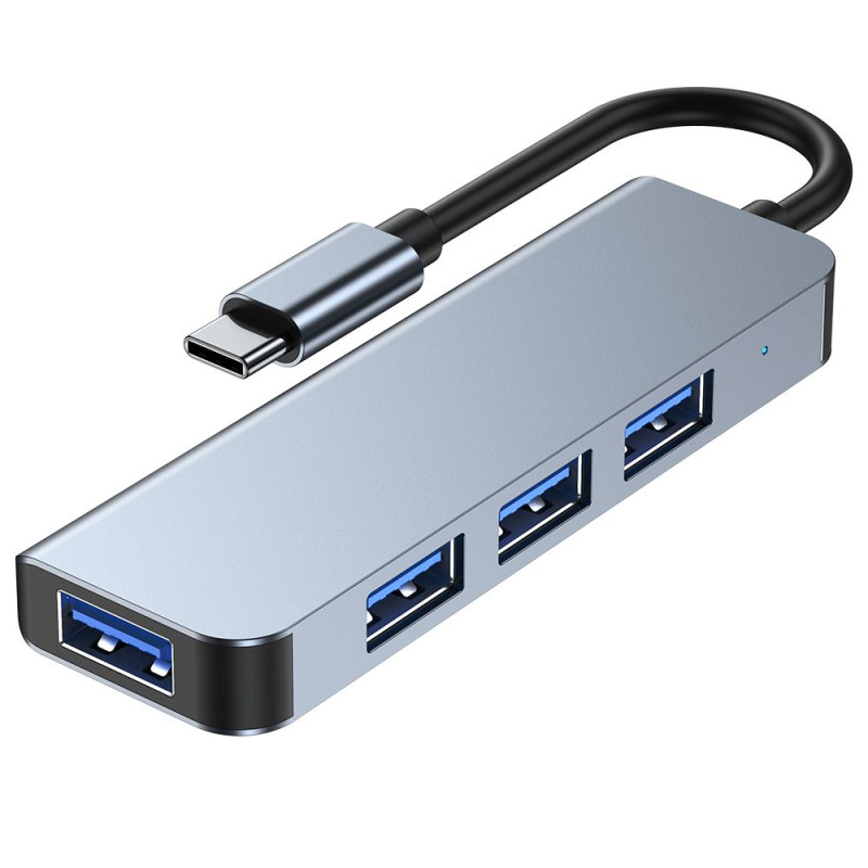 Adapter 4w1 Tech-Protect V1 -  Hub Szary