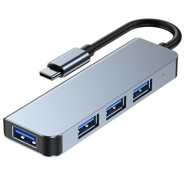 Adapter 4w1 Tech-Protect V1 -  Hub Szary
