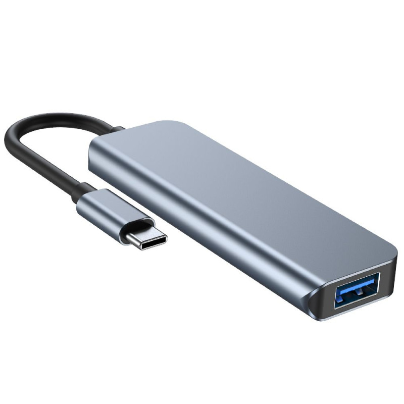 Adapter 4w1 Tech-Protect V1 -  Hub Szary