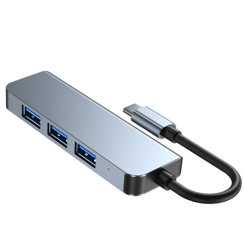 Adapter 4w1 Tech-Protect V1 -  Hub Szary