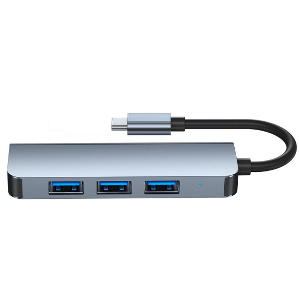 Adapter 4w1 Tech-Protect V1 -  Hub Szary