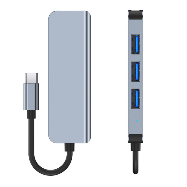 Adapter 4w1 Tech-Protect V1 -  Hub Szary