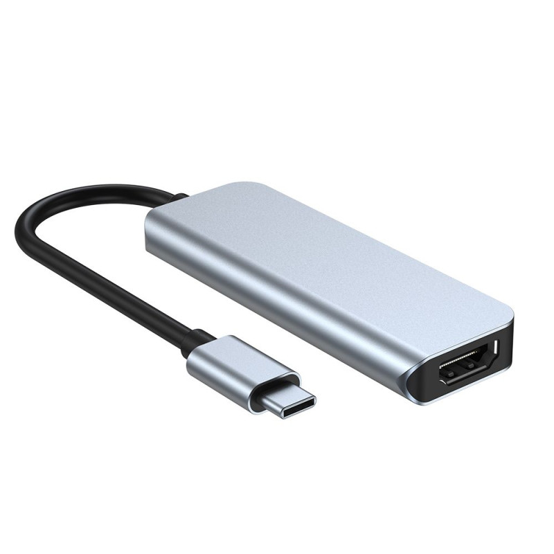 Adapter 4w1 Tech-Protect V2 - Hub Szary