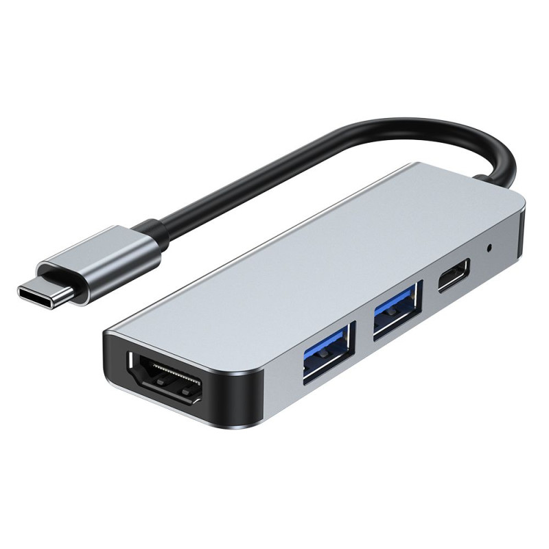 Adapter 4w1 Tech-Protect V2 - Hub Szary