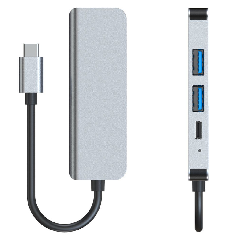 Adapter 4w1 Tech-Protect V2 - Hub Szary