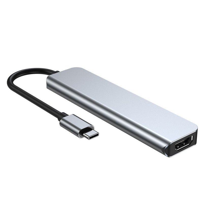 Adapter 6w1 Tech-Protect V4 - Hub Szary