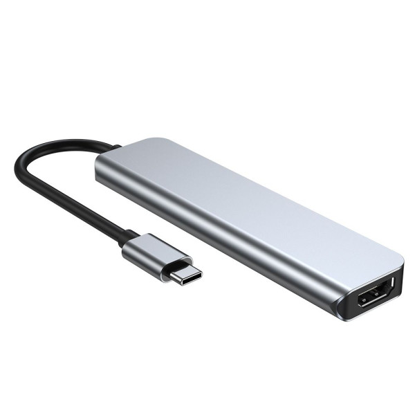 Adapter 6w1 Tech-Protect V4 - Hub Szary