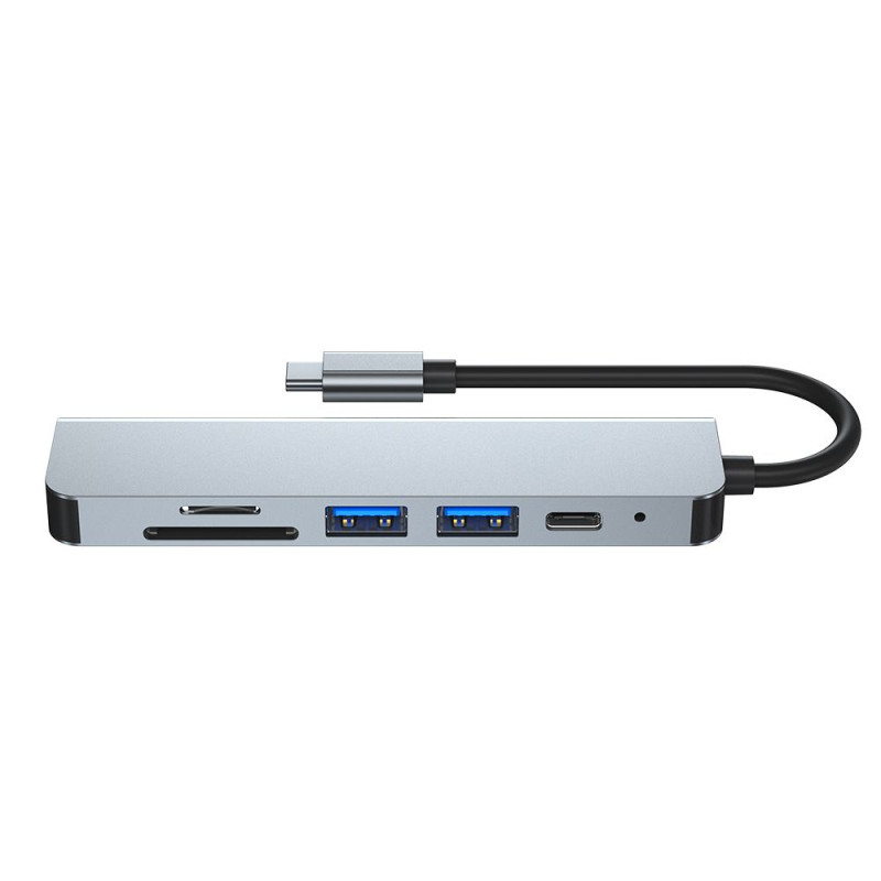 Adapter 6w1 Tech-Protect V4 - Hub Szary