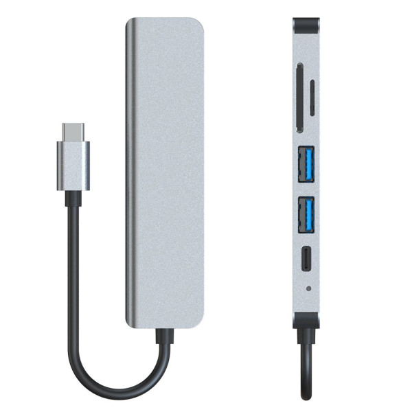 Adapter 6w1 Tech-Protect V4 - Hub Szary