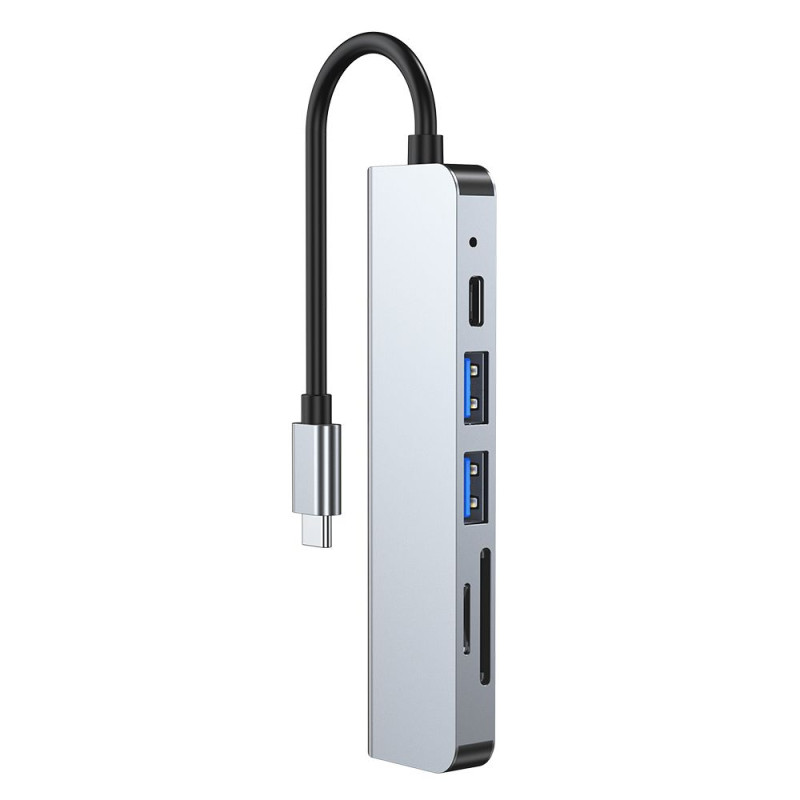 Adapter 6w1 Tech-Protect V4 - Hub Szary