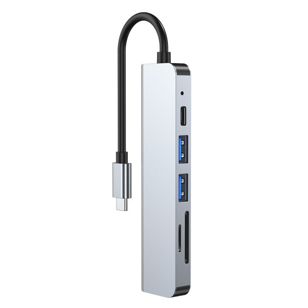 Adapter 6w1 Tech-Protect V4 - Hub Szary
