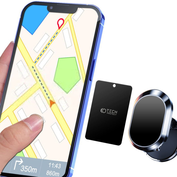 4x Blaszki Do Uchwyu Samochodowego Na Telefon Tech-Protect Czarny