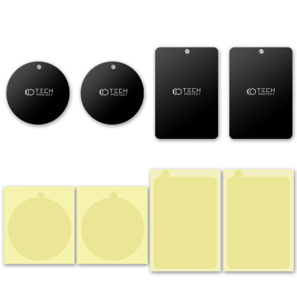 4x Blaszki Do Uchwyu Samochodowego Na Telefon Tech-Protect Czarny