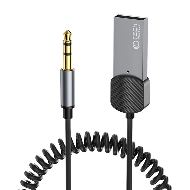 Kabel Bluetooth Aux Audio Adapter Tech-Protect Ultraboost Szary