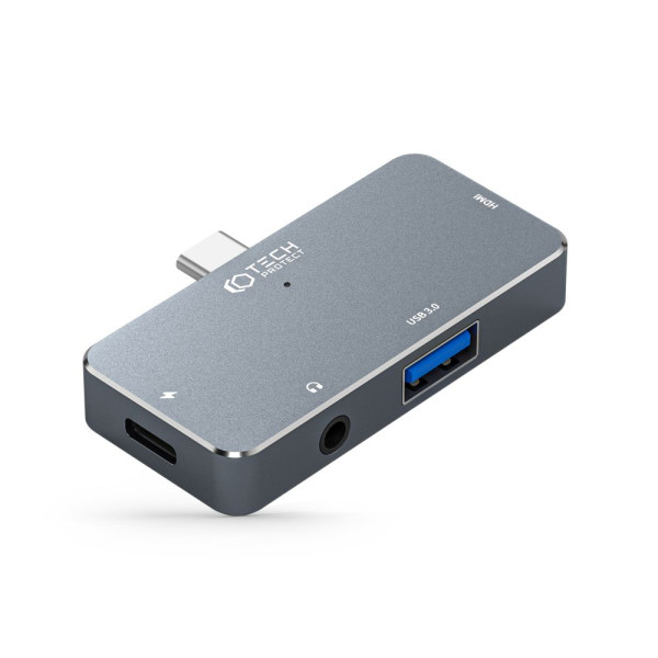 Adapter 4w1 Tech-Protect V6 - Hub Szary