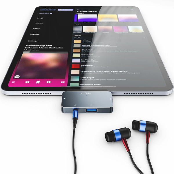 Adapter 4w1 Tech-Protect V6 - Hub Szary