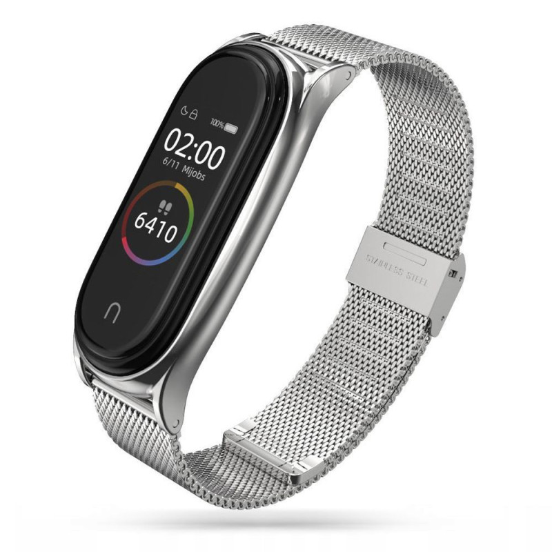 Bransoletka Do Xiaomi Mi Smart Band 7 Tech-Protect Milanese Band Srebrny