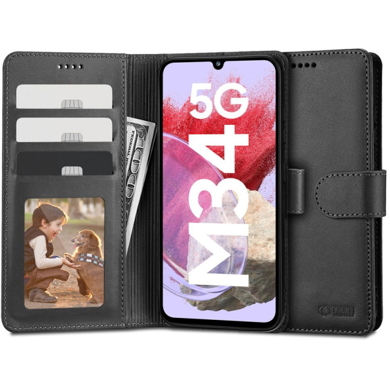 Etui Do Galaxy M34 5G Tech-Protect Wallet Czarny