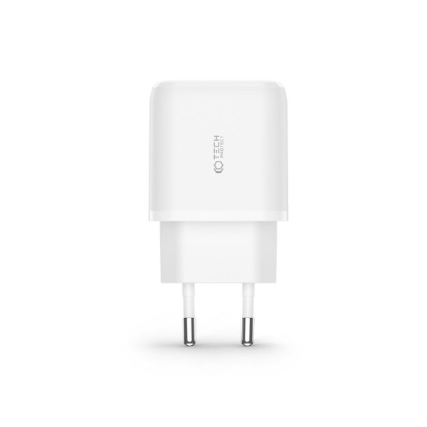 Ładowarka Sieciowa Tech-Protect C20 W 2 - Porty PD20 W / QC3.0 Biały