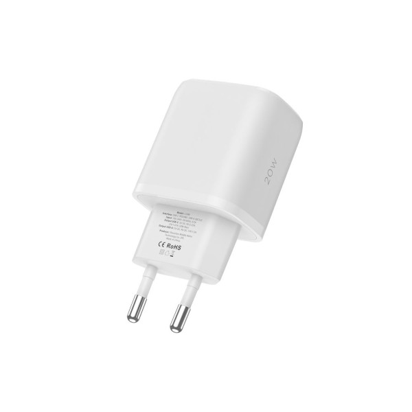 Ładowarka Sieciowa Tech-Protect C20 W 2 - Porty PD20 W / QC3.0 Biały
