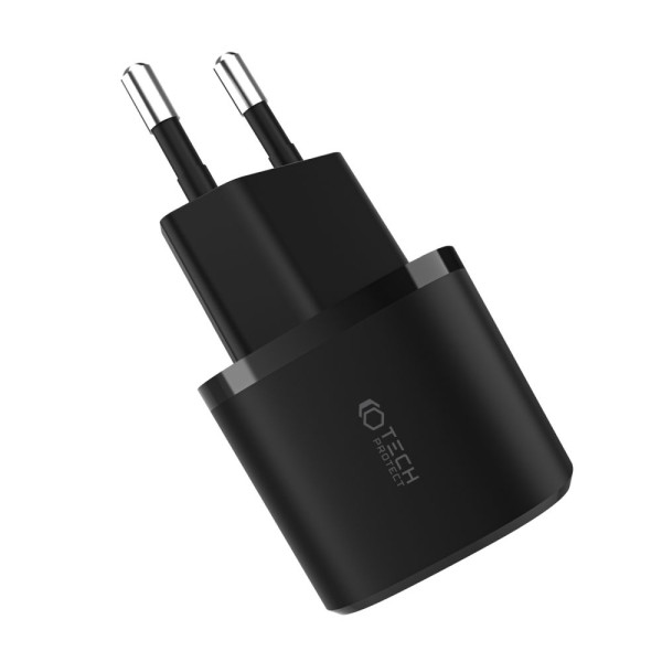 Ładowarka Sieciowa Tech-Protect C20 W Mini 2 - Porty PD20 W / QC3.0 Czarny