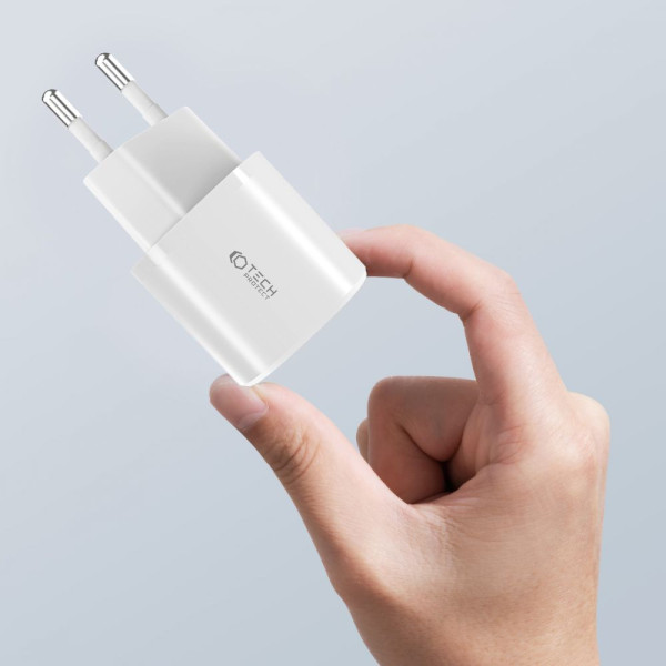 Ładowarka Sieciowa Tech-Protect C20 W Mini 2 - Porty PD20 W / QC3.0 Czarny