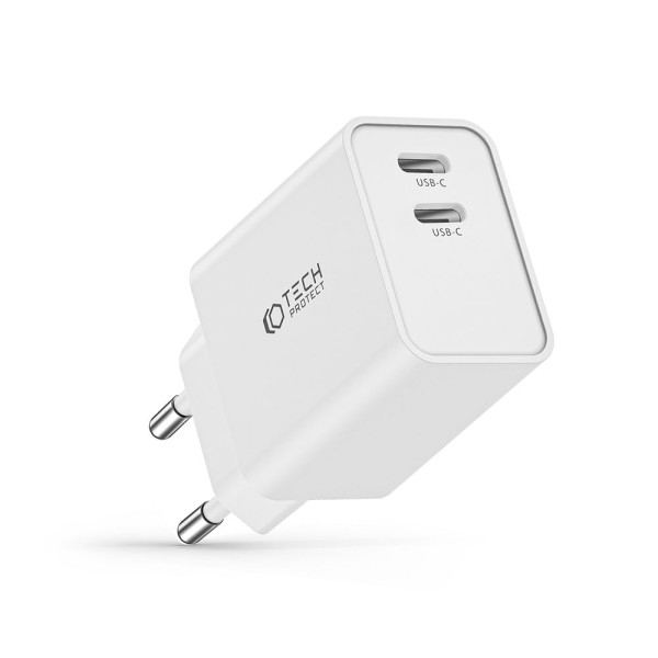 Ładowarka Sieciowa Tech-Protect C35W 2 - Porty PD35W Biały