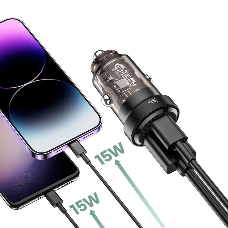 Ładowarka Samochodowa Tech-Protect CC30 W 2 -...