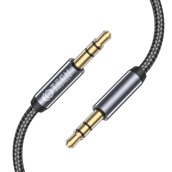 Kabel Aux Mini Jack 3.5 mm / AUX Mini Jack 3.5 mm 150 cm Tech-Protect Ultraboost Czarny