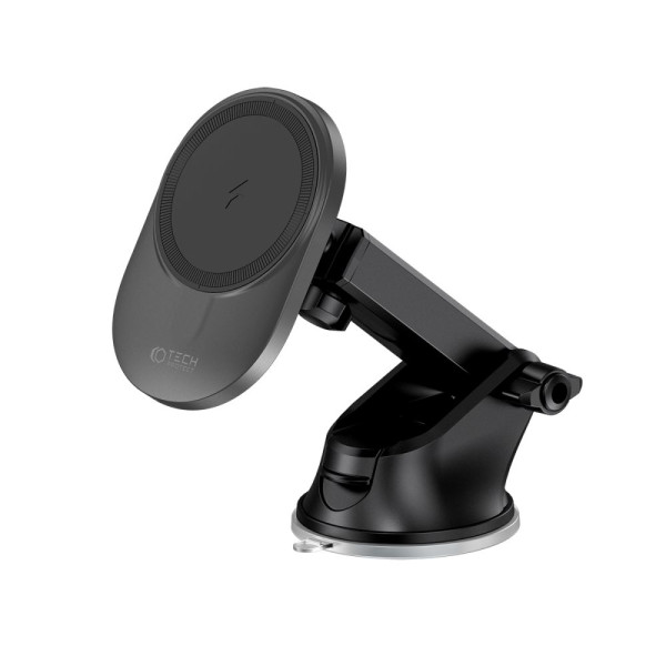 Uchwyt Samochodowy Na Telefon Z Ładowarką Indukcyjną MagSafe Tech-Protect mm15 W-V1 Czarny