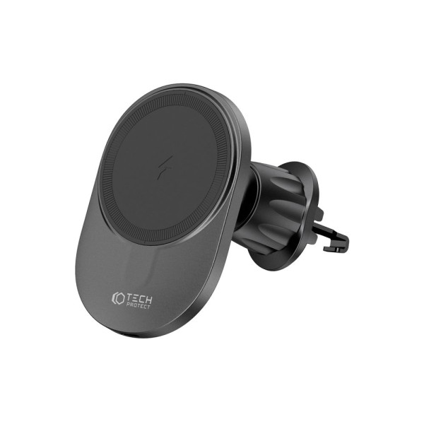 Uchwyt Samochodowy Na Telefon Z Ładowarką Indukcyjną MagSafe Tech-Protect mm15 W-V1 Czarny