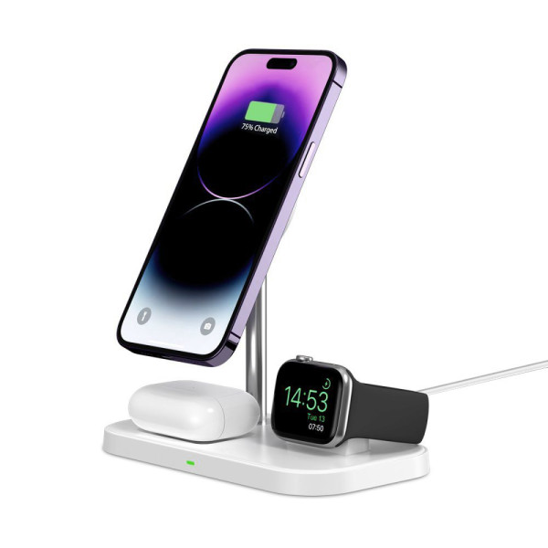 Ładowarka 3w1 MagSafe Tech-Protect QI15 W-A22 Biały