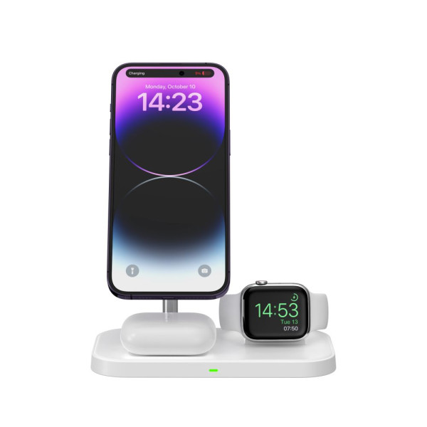 Ładowarka 3w1 MagSafe Tech-Protect QI15 W-A22 Biały