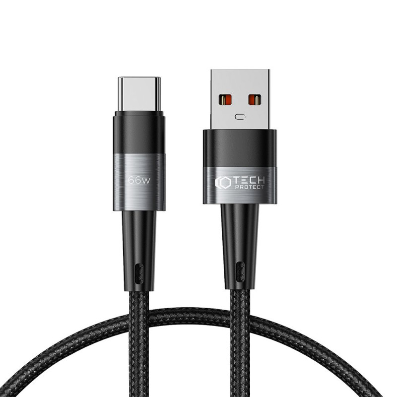 Kabel USB / Typ-C 66W / 6A 25 cm Tech-Protect Ultraboost Szary