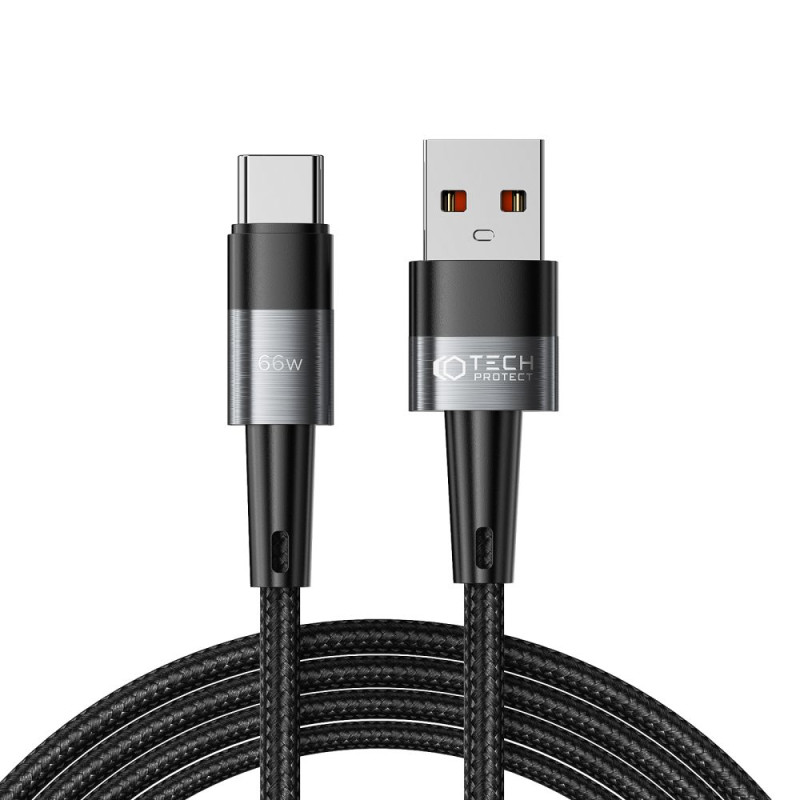 Kabel USB / Typ-C 66W / 6A 200 cm Tech-Protect Ultraboost Szary