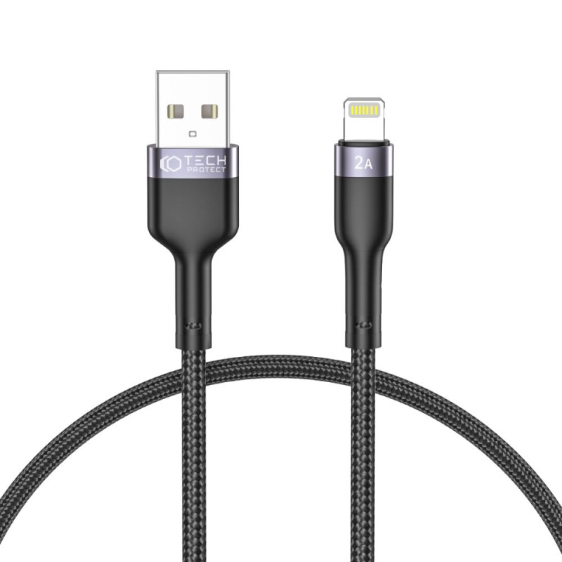 Kabel USB / Lightning 2.4A 25 cm Tech-Protect Ultraboost Czarny