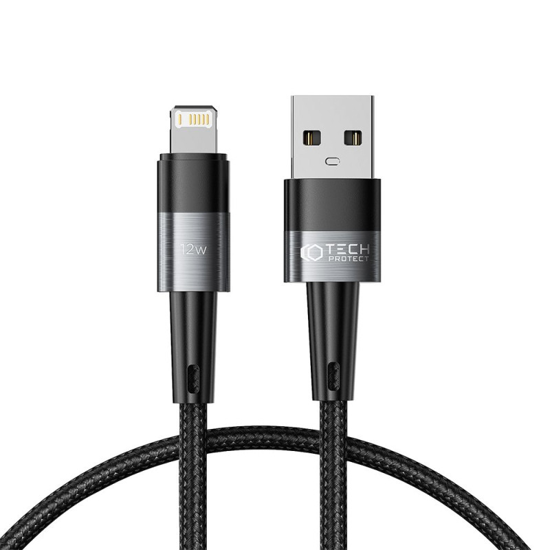Kabel USB / Lightning 12W / 2.4A 25 cm Tech-Protect Ultraboost Szary
