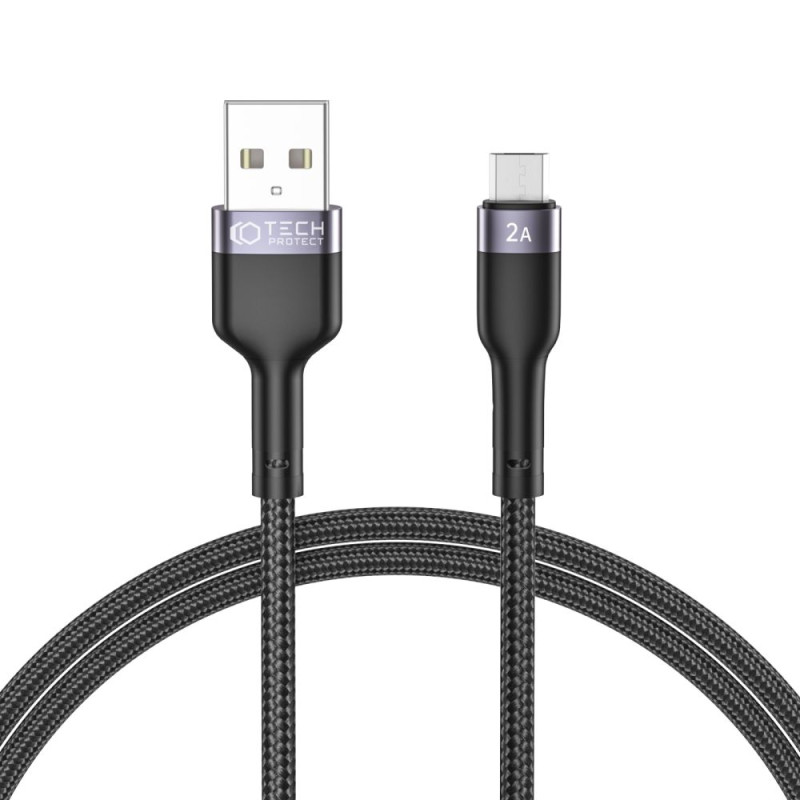 Kabel USB / Micro-USB 2.4A 100 cm Tech-Protect Ultraboost Czarny