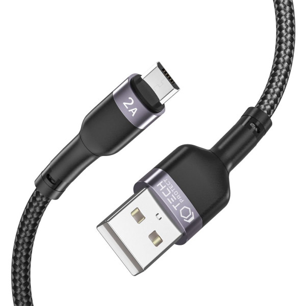 Kabel USB / Micro-USB 2.4A 25 cm Tech-Protect Ultraboost Czarny