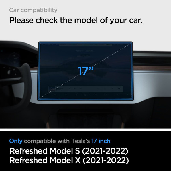 Szkło Hartowane Spigen Glas.Tr " Ez Fit " Tesla Model X 2022 / Model S 2021