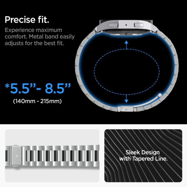 Bransoletka Samsung Galaxy Watch 6 ( 44 mm ) Spigen Modern Fit Band Srebrny