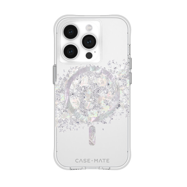 Etui Do iPhone 15 Pro Zdobione Masą Perłową Case-Mate Karat MagSafe Przezroczysty