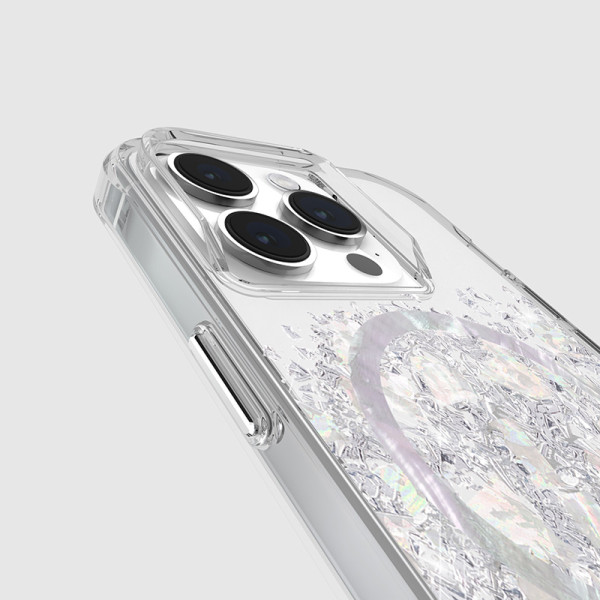 Etui Do iPhone 15 Pro Zdobione Masą Perłową Case-Mate Karat MagSafe Przezroczysty