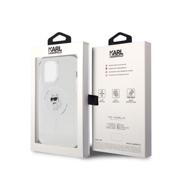 Etui Do iPhone 15 Pro Max Karl Lagerfeld Iml Choupette MagSafe Przezroczysty