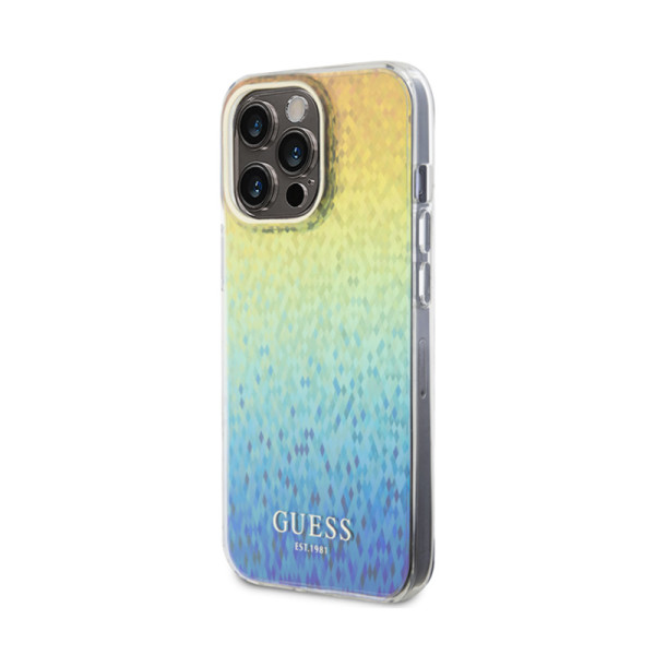 Etui Do iPhone 15 Pro Max Guess Iml Faceted Mirror Disco Iridescent Przezroczysty