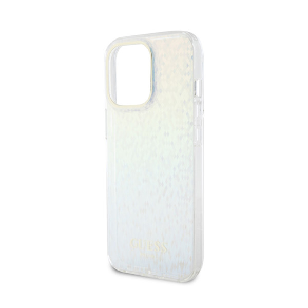 Etui Do iPhone 15 Pro Max Guess Iml Faceted Mirror Disco Iridescent Przezroczysty