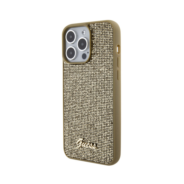 Etui Do iPhone 15 Pro Max Guess Disco Metal Script Złoty